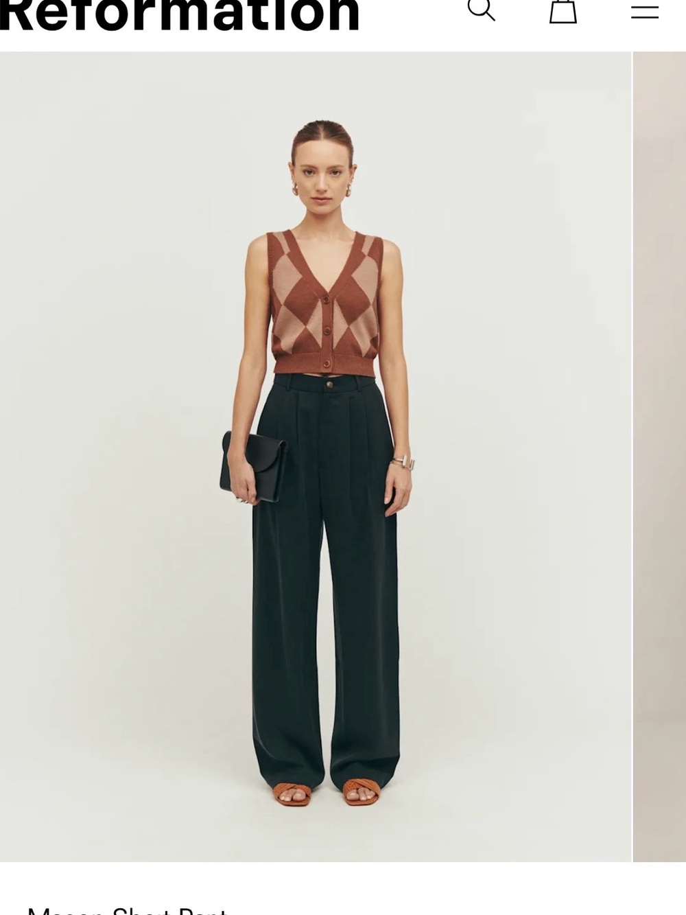 Reformation Black Mason Pant
